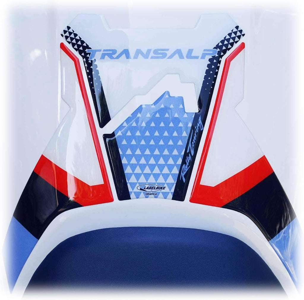 labelbike - 3D Sticker Motorcycle Fuel Tank Pad Protection and Decoration in Resin with Official License Compatible wit Honda Transalp 2023