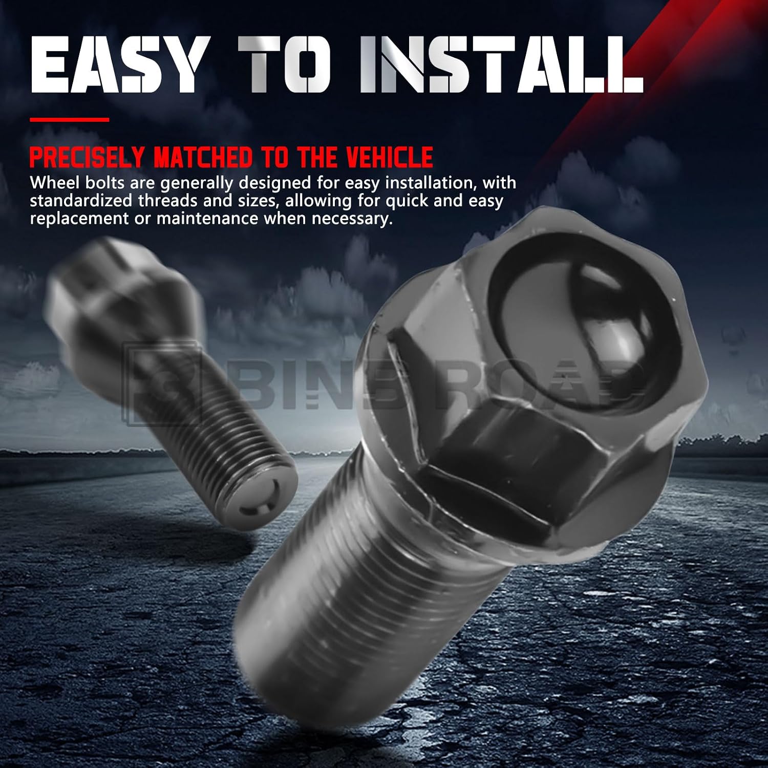 Wheel Lug Bolt M12×1.5 Black Compatible with BMW 1 3 5 X Z Series Mini E46 325 E90 E39 E60 E53,5Pcs (Replaces 36136781150)