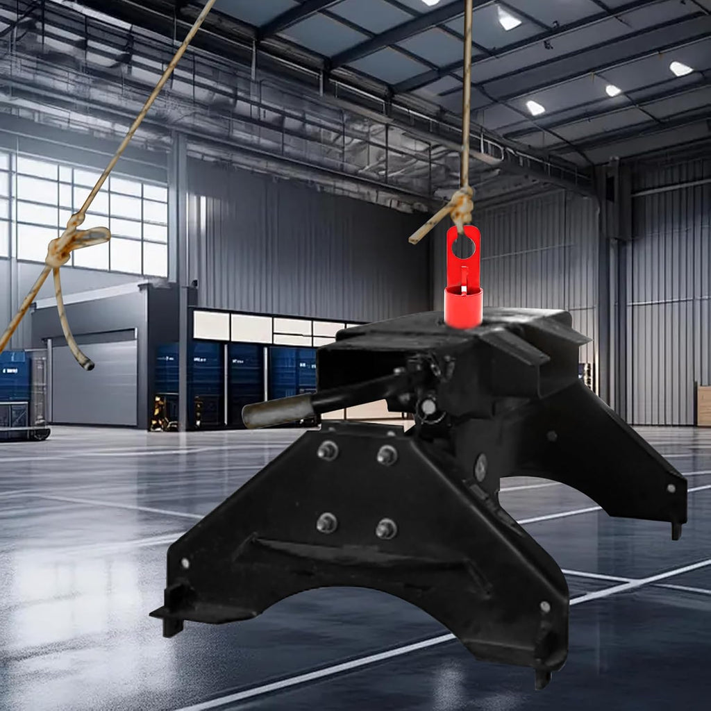 500lb Capacity 5th Wheel Lifting Bracket & 5th Wheel Hitch - Durable Steel Hitch Bracket Replacement for Trucks, Vehicles, and Trailers - Red (Compatible with Part #6100)
