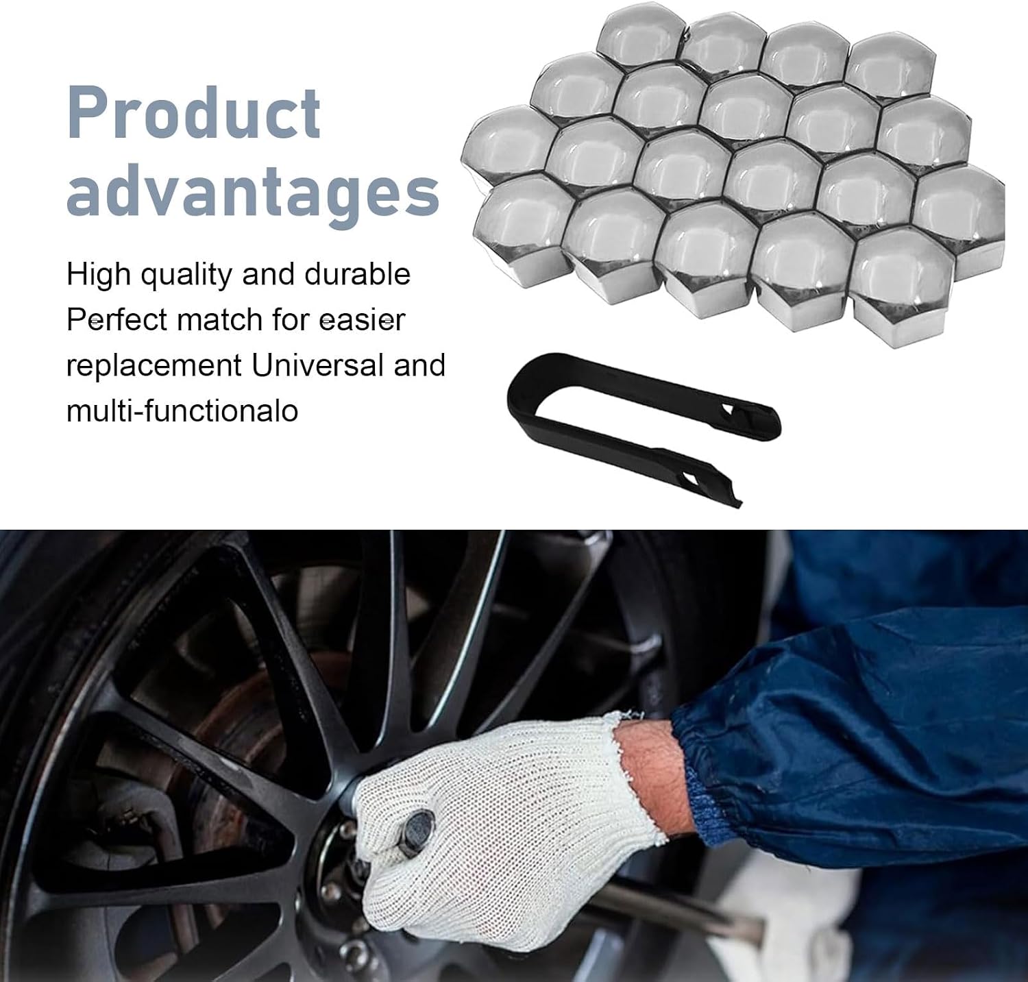 20Pcs Wheel Lug Nut Covers for Lexus RX350 2023-2024 2025, Auto Hub Screw Caps ABS Plastic Rim Protectors Decoration Exterior Accessories,Silver 21mm