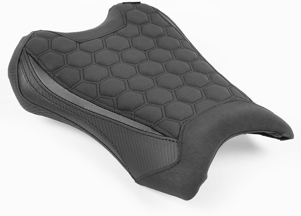 Motorcycle Driver Seat Pad for Ninja ZX-10R ZX-10RR 2021-2025 Front Rider Cushion Pressure Relief Saddle, Front-Carbon Fiber Look