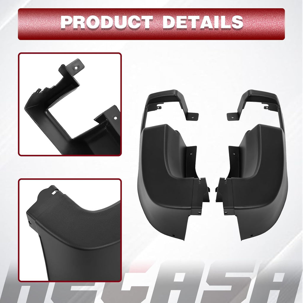 HECASA Rear Bumper Side End Cap Cover Compatible with 2015-2024 Ford Transit 150 250 350 350HD Replacement for CK4Z-17F774-DC CK4Z-17F774-DD FO1104137 FO1105137 Right & Left Side
