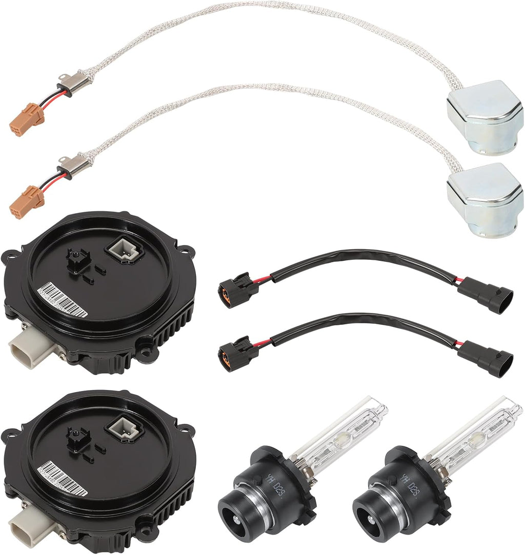 Set of 2 Xenon HID Headlight Ballast Control Unit with Igniter & D2S Bulb for Altima, 350Z, 370Z, Maxima, Murano, Rogue, G35, G37, FX35, QX56 - Replace# 28474-8991A, 28474-89904, NZMNS111LAN