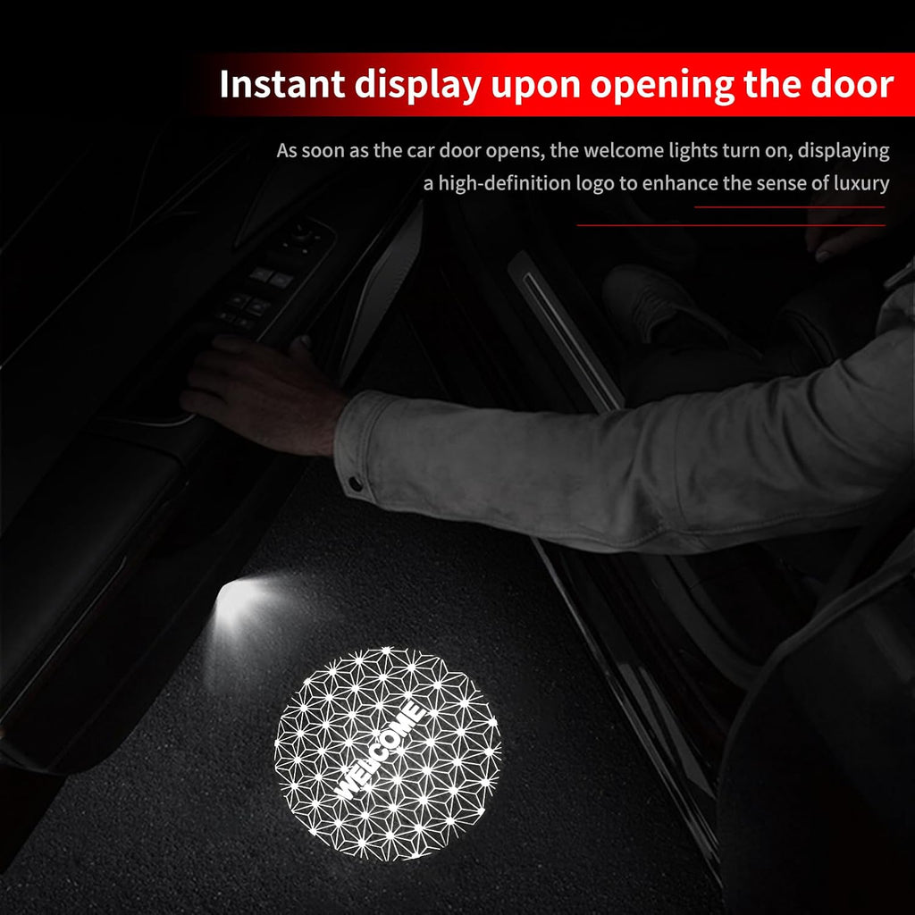 Car Door Light Logo Projection Lamp for 2024-2026 Toyota Land Cruiser 1958 250 Prado Lc250 Dynamic No Fade HD LED Car Welcome Projection Lamp Ambient Foot Light Land Cruiser 2026 Accessories