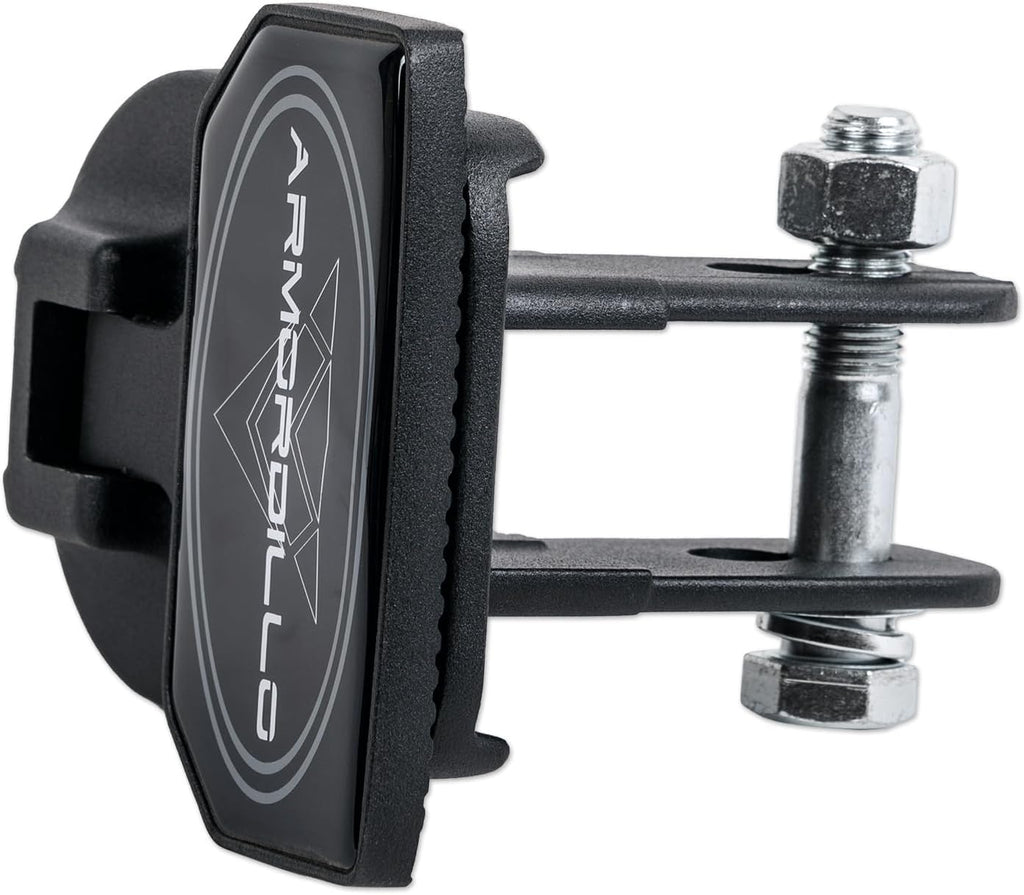 Armordillo FD Series 5" Foldable Rear Hitch Step|Compatible for Class 4 Trailer Hitch 2" Receiver|Hitch Step Bar|Folding Fold-Up Rear Step|8724552|Matte Black|Steel|Universal