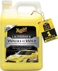 Meguiar's Ultimate Wash and Wax, Car Wash Soap and Wax Cleans & Shines in One Step, Shine & Protect with an Enhanced pH Balanced Car Paint Cleaner, 1 Gallon