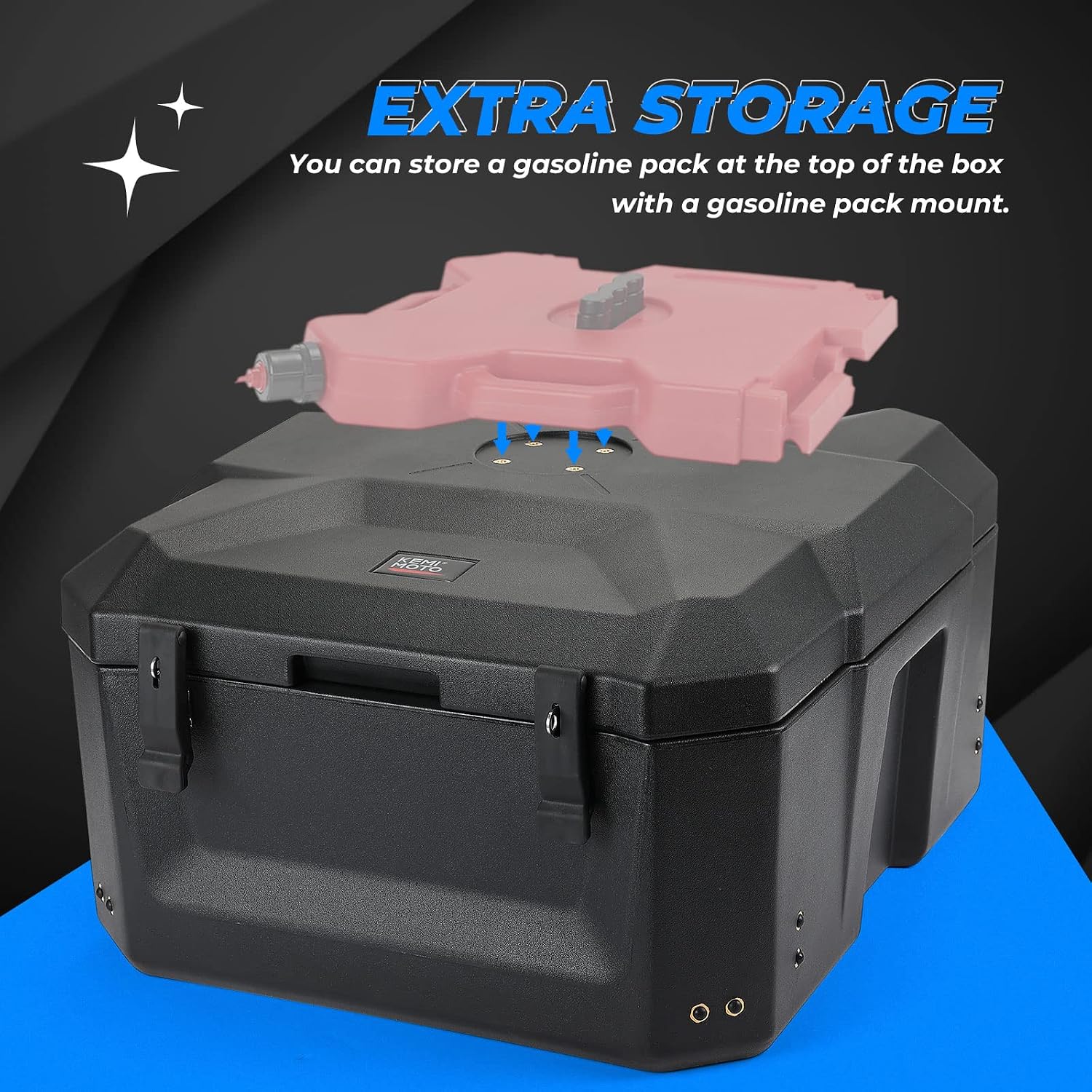 KEMIMOTO Rear Cargo Box Compatible with Talon 1000 R/X/X4/XS/RS 2019-2026 - Heavy-Duty Waterproof 56L Sealed Storage, UV/Scratch Resistant, OEM Replace #0SL51-HL6-A01