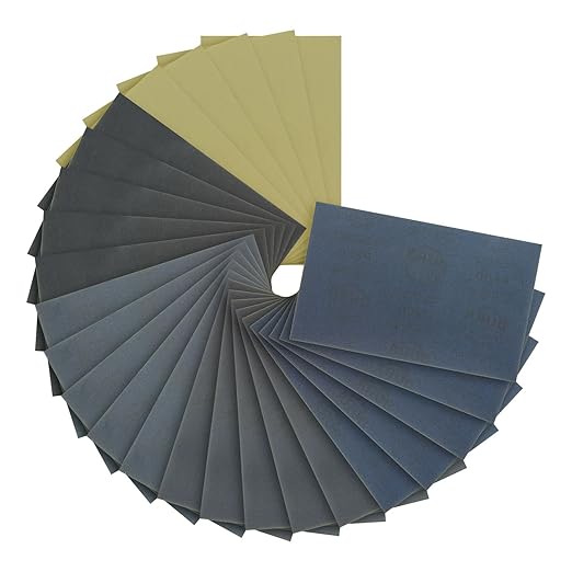 Dura-Gold Premium 3-2/3" x 9" Wet or Dry Sandpaper, Grits 800, 3000 by Dura-Gold