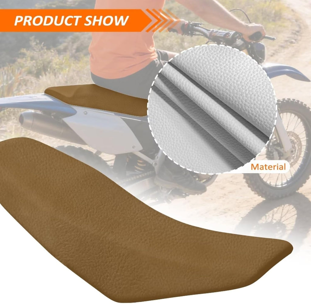 Brown Dirt Bike Seat Cover Universial Seat Cover for Dirt Bike Easy to Clean for CR125R CR250R CRF250R CRF450R YZ125 YZ250F YZ450F KX250F Ebike Dirt Pit Bike