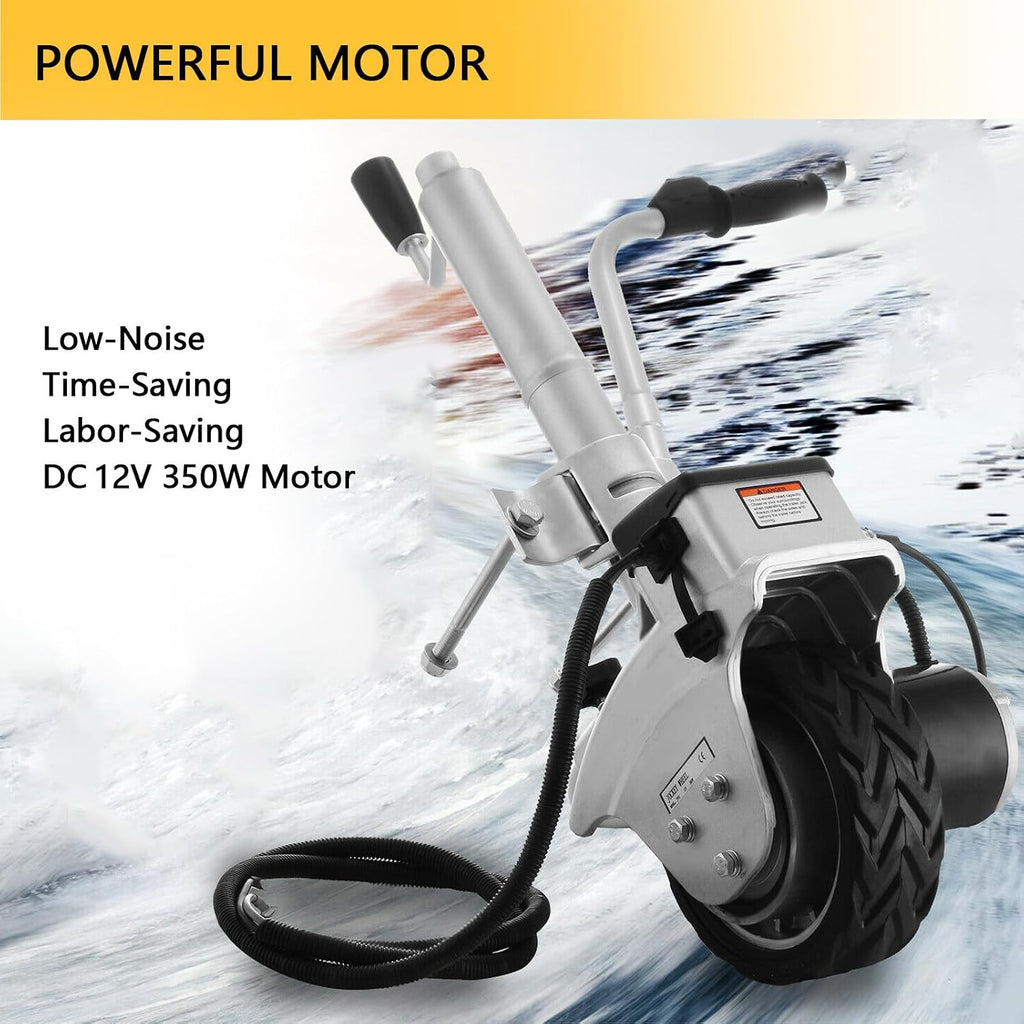 350W 12V Motorised Jockey Wheel, Trailer Mover for Trailers/Boats, Power Mover Maneuver Trailer, Up to 2270kg Load Capacity
