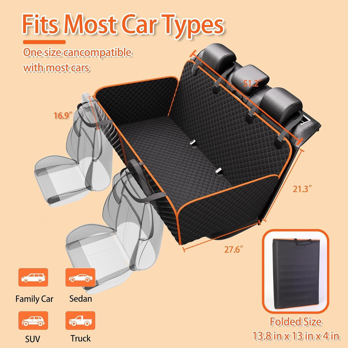 back seat extender for dogs,heavy-duty dog car seat, package contents