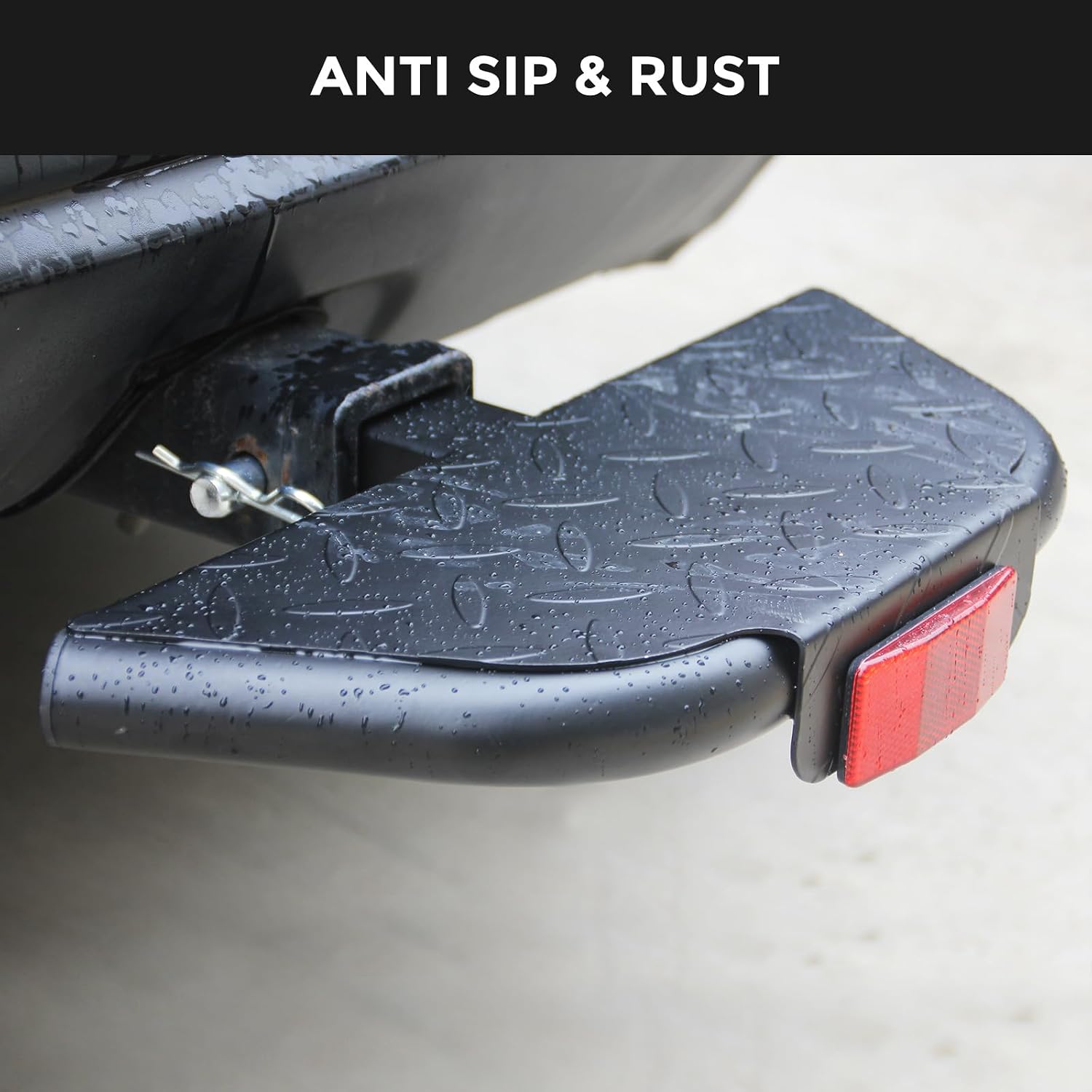 Hitch Step Anti Slip and Rust Towing Bumper Guard for Most Car SUV Truck Pickup with Pin Fit 2 Inch Receiver, 16.5 Inch Length, Weight Capacity 500 LBS