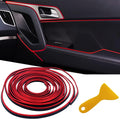 OSIFIT Car Interior Trim Strips,33ft Car Electroplating Decoration Styling Door Dashboard, Flexible Interior Trim Accessories with Installing Tool