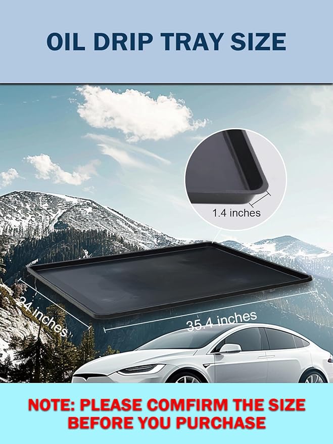 6Pack Extra Large Oil Drip Pan 35.4 x 24 x1.4 Inches Oil Change Drain Drip Tray - Image 2