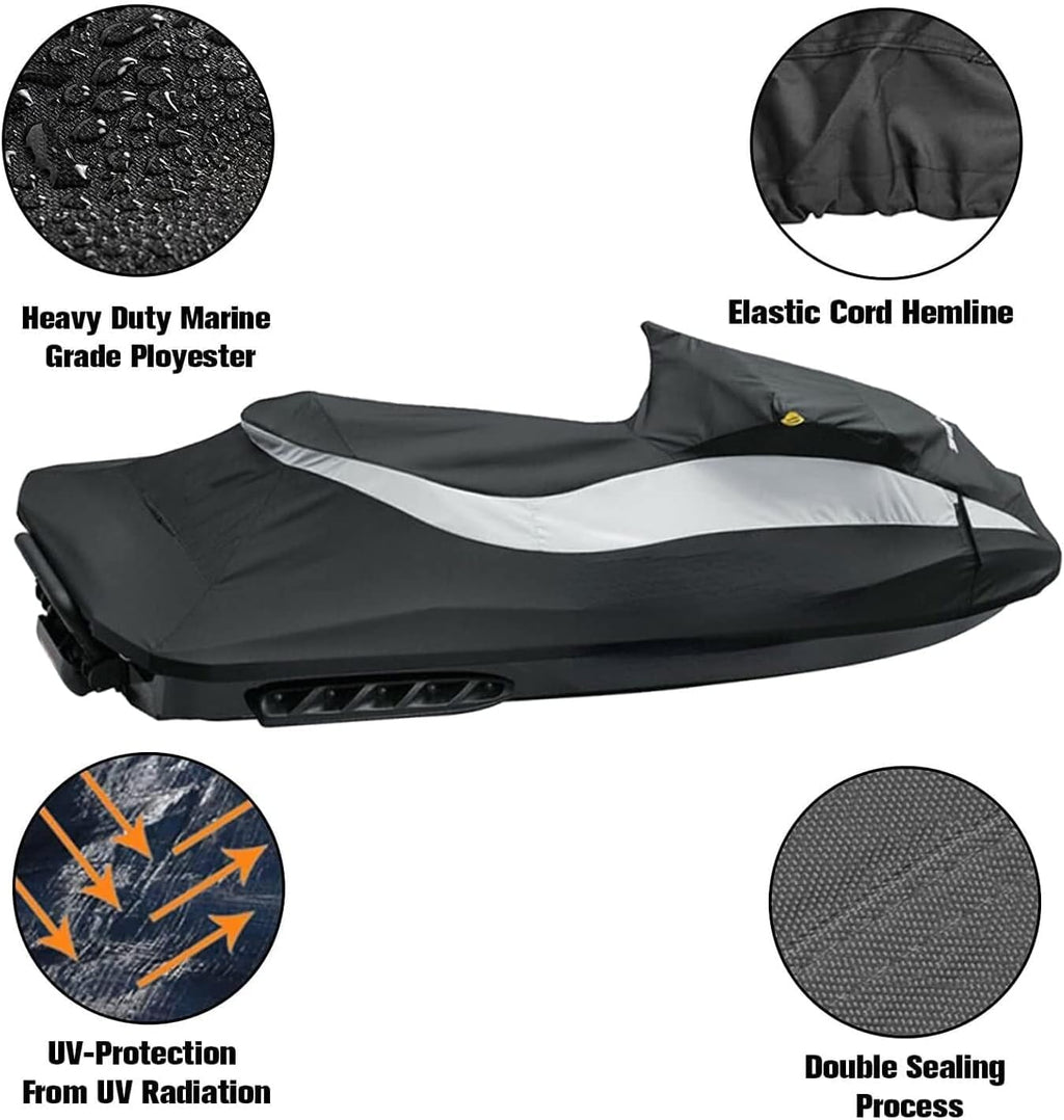 Waterproof Jet ski Trailerable Watercraft Ski Cover Fit for 2011-2019 Bombardier SEA-DOO PWC GTS, GTS Rental, GTI, GTI SE, GTI Limited Replace 295100722, 280000598, 280000508, 280000495