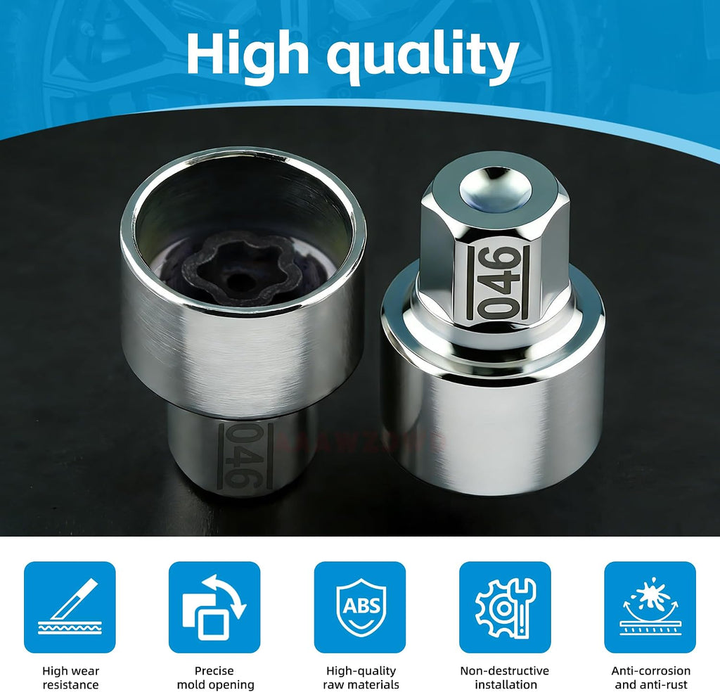 #046 Compatible with BMW 1 3 5 7 8 X2 X3 X5 X6 Wheel Lock Key Tire Lug Key | 046 Wheel Locking Nut Key Replacement