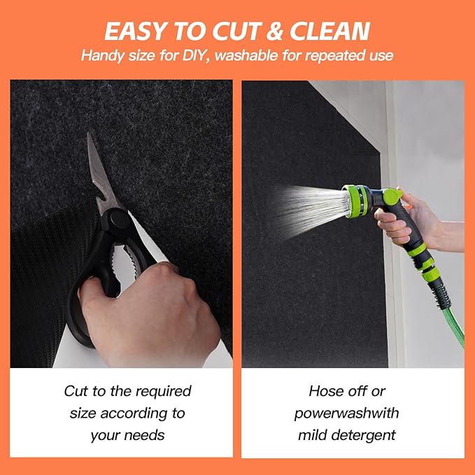 36"x60"（2 PCS） Garage Floor Mat & Oil Spill Mat, Heavy Duty Under Car Mat - Image 5