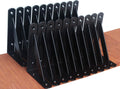 20 Pack L6 x H 4" Black Heavy Duty Shelf Brackets