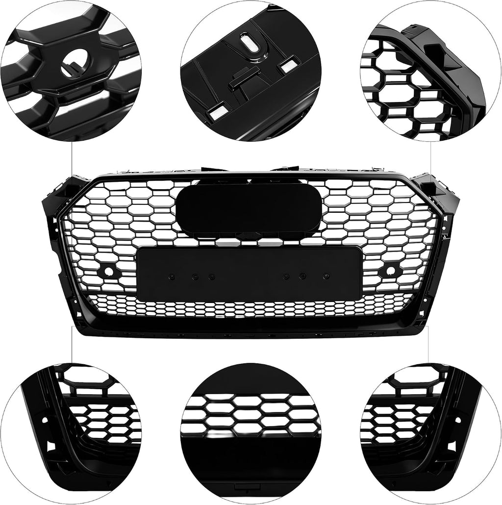 Front Bumper Grille RS5 Style Fits for 2017-2019 Audi A5 S5 B9