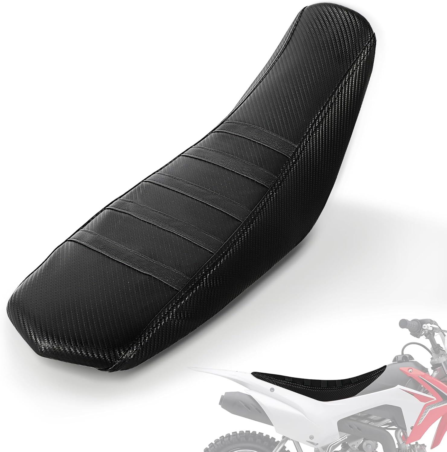Motorcycle Seat Cover fot CRF 110 CRF110F CRF110 CRF 110F 2013-2025 Dirt Pit Bike Black/PVC Wear-Resistant Non-Slip/Gripper Soft
