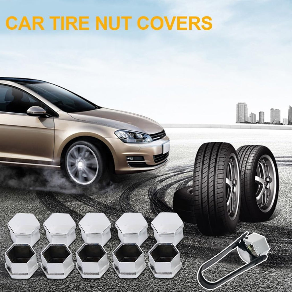 20Pcs Lug Nut Covers for Lexus NX200t NX300 NX300h 2015-2021, Wheel Nut Caps Rustproof Protector Dustproof Exterior Accessories,Silver-19mm
