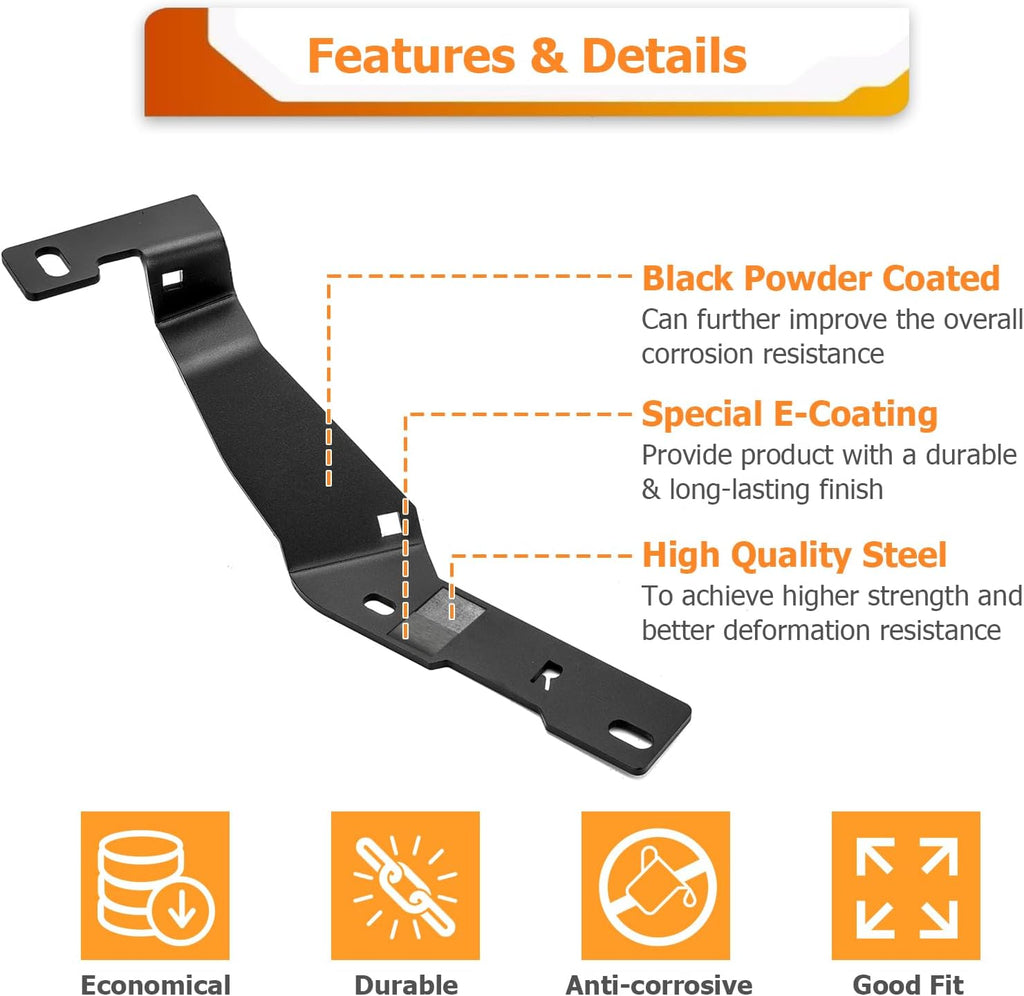 WeiSen Hood Hinge Ditch Light Brackets Fit for Ram 2500 3500 2019-2026 | No Drill,Heavy Duty Steel,Rustproof,Rigid,Sturdy,Hood Mount Light Brackets,Hood Light Mount,Pod Light Mounts