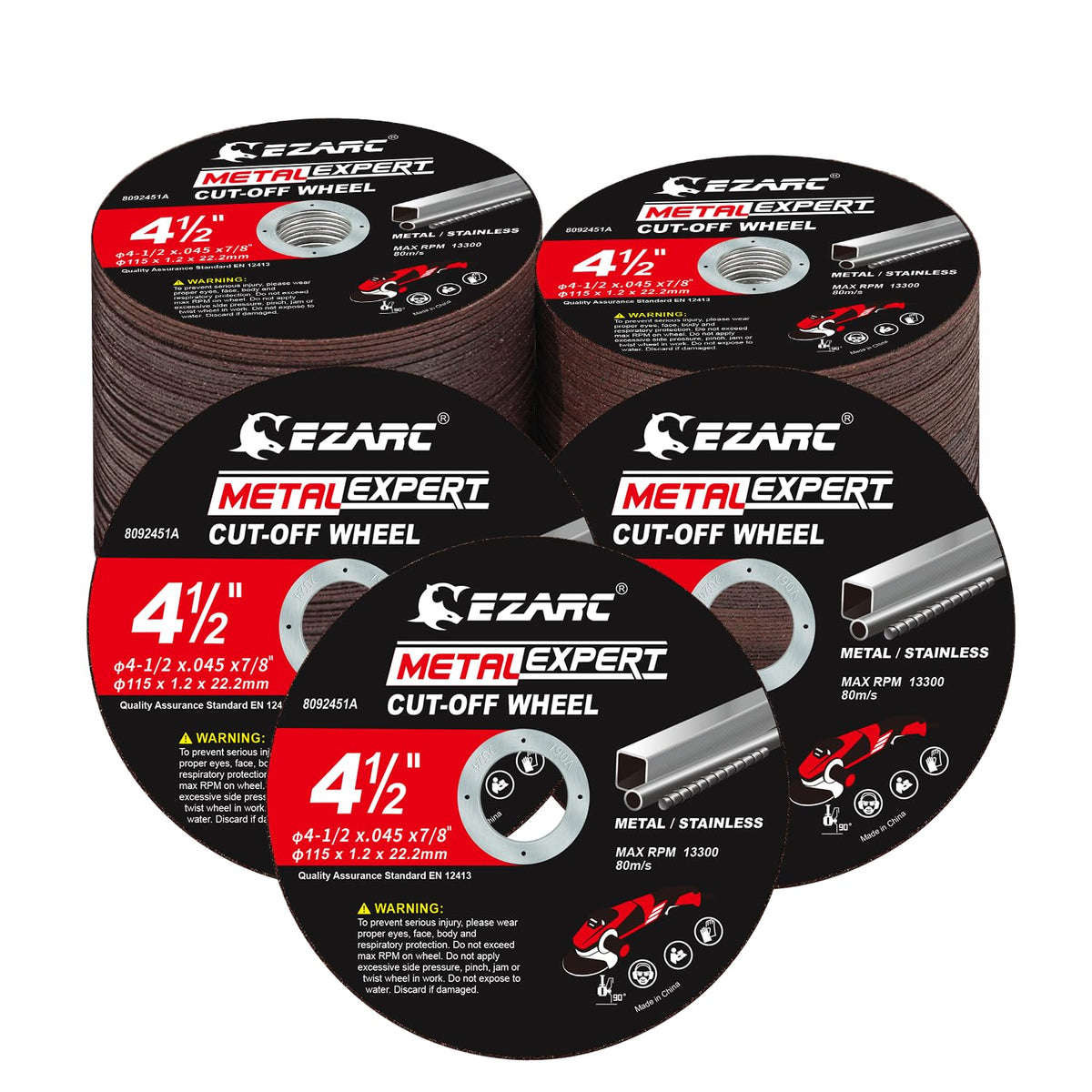 ezarc metal cut off wheels, 4.5" x .045", main product view