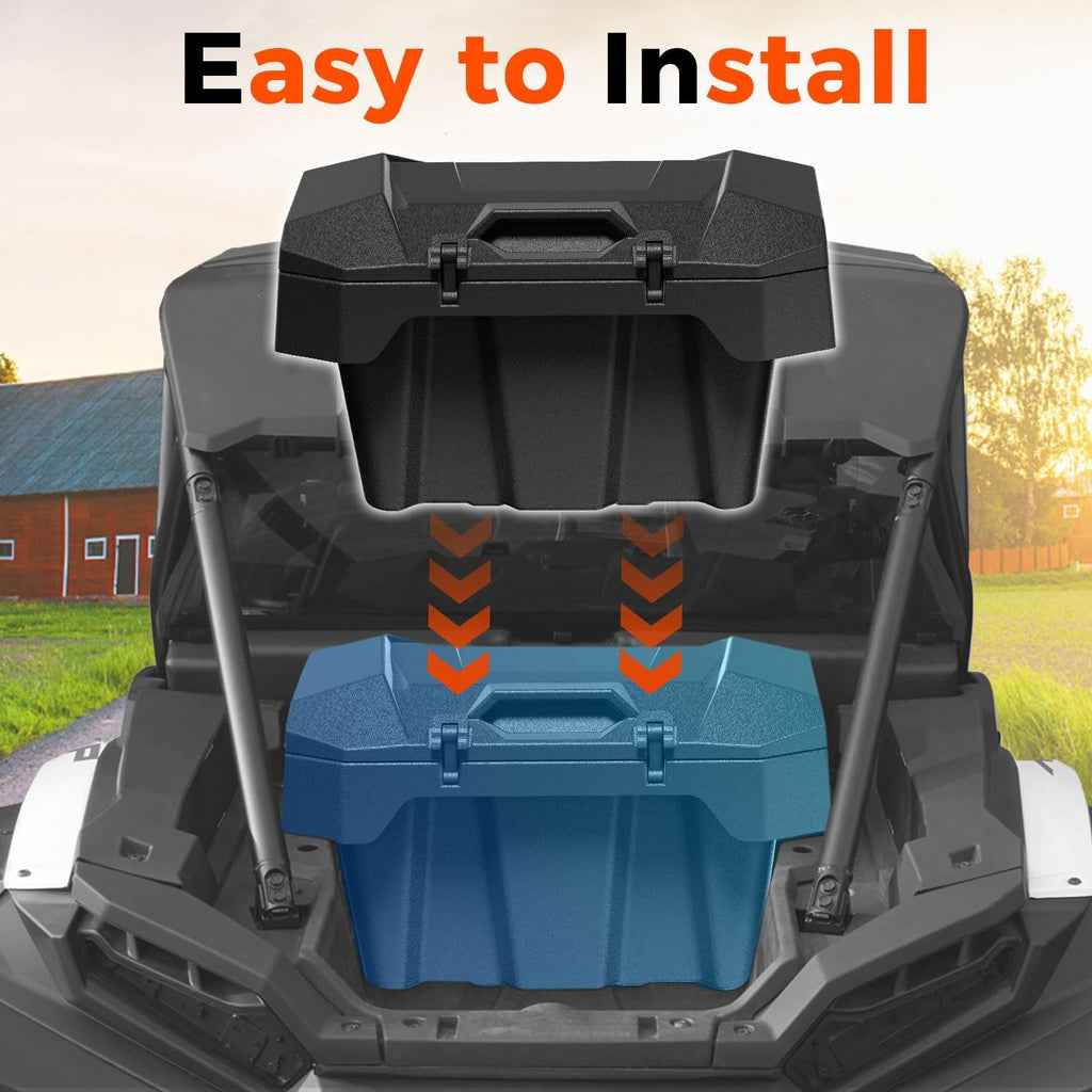 82QT Rear Cargo Storage Box for Polaris RZR XP 1000/XP 4 1000 2024+ | UTV Rear Waterproof Bin Bed Storage Box for RZR XP 1000 / XP 4 1000 Sport / Premium / Ultimate 2024/2025/2026 Accessories