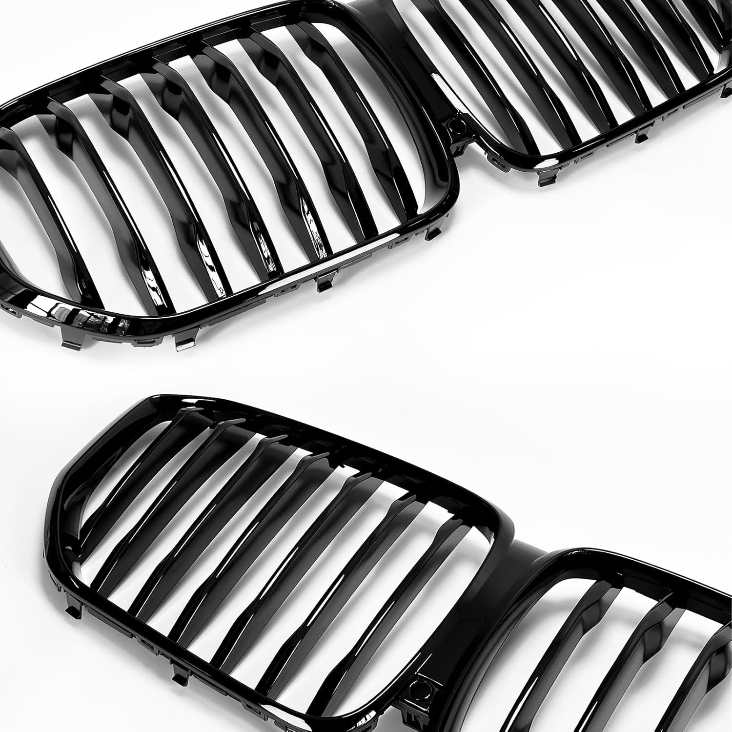 X5 G05 Gloss Black Kidney Grill Grille Fit for 2019 2020 2021 2022 2023 BMW X5 G05 (Gloss Black-Single Slats)