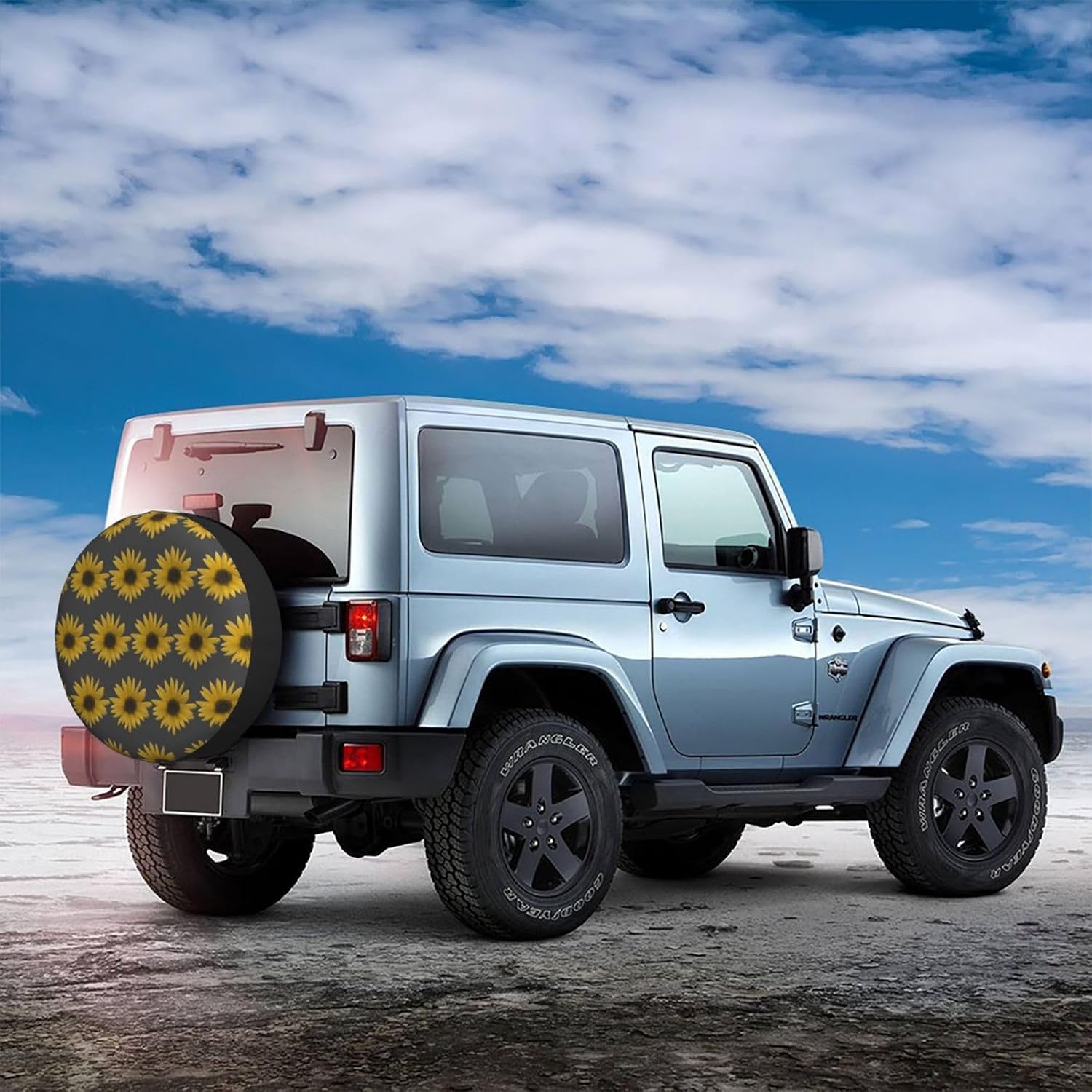 Realistic Sunflowers Yellow Spare Tire Cover for RV Truck Jeep SUV Trailer, Waterproof Universal Wheel Cover 17 inch