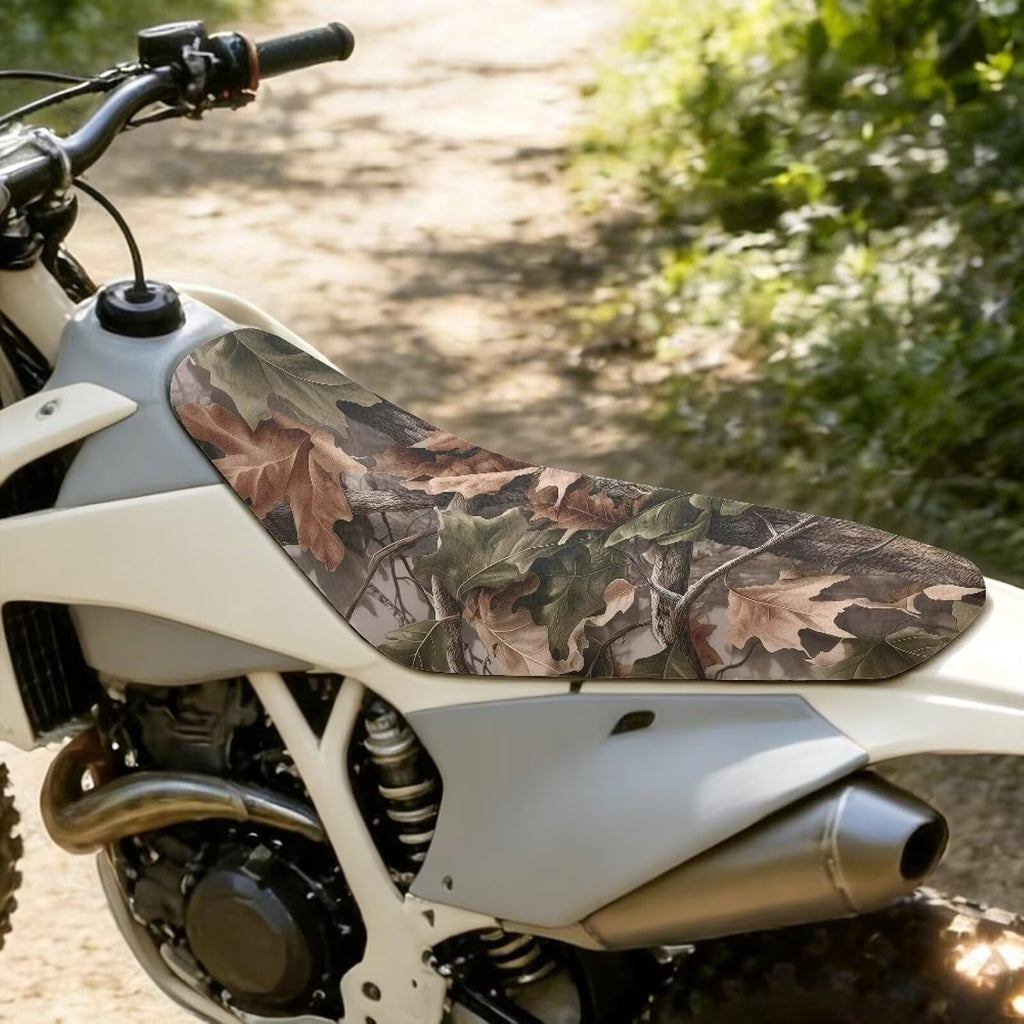 Camo Hunt Dirt Bike Seat Cover Soft Seat Cover Scratch-Resistant Universal Fit for E Dirt Pit Bike Ebike Motocross Motorcycle Enduro CR CRF XR 50 85 125 150 230 250 450
