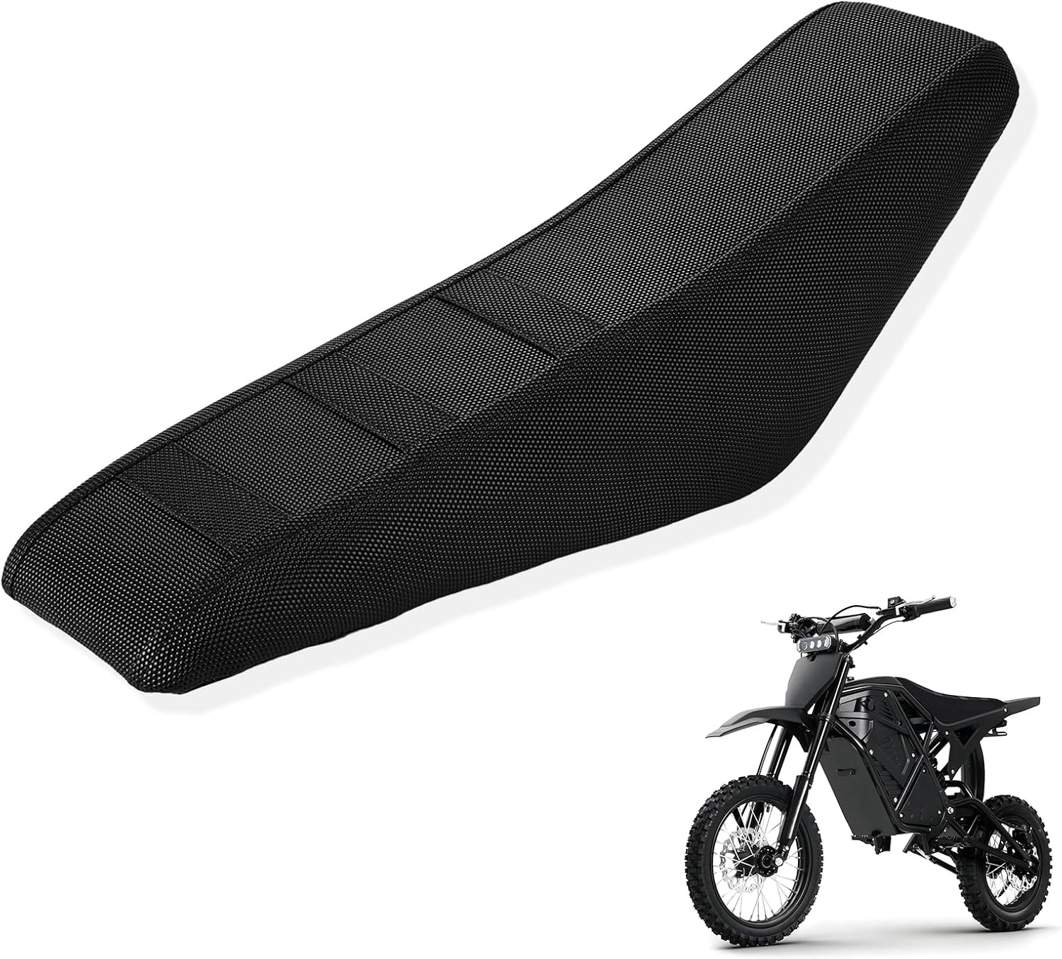 Seat Cover for VIPCOO H3, Anti-Slip Leather E-Bike Seat Protector for VIPCOO H3 Electric Dirt Bike Off Road Black