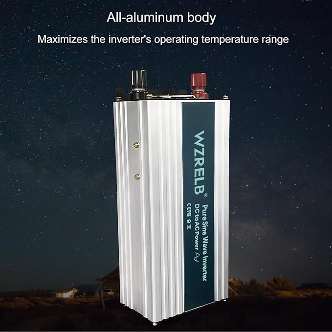 WZRELB 1000W Pure Sine Wave Inverter 48V DC to 110V 120V AC, Car Power Inverter - Image 5
