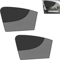 2 PCS Car Window Shades, Magnetic Double Layer Side Window Sun Shade, Breathable Privacy Protection Side Front Windows Cover, Essential Summer Accessories, for Most Cars, Trucks, SUVs (Black)