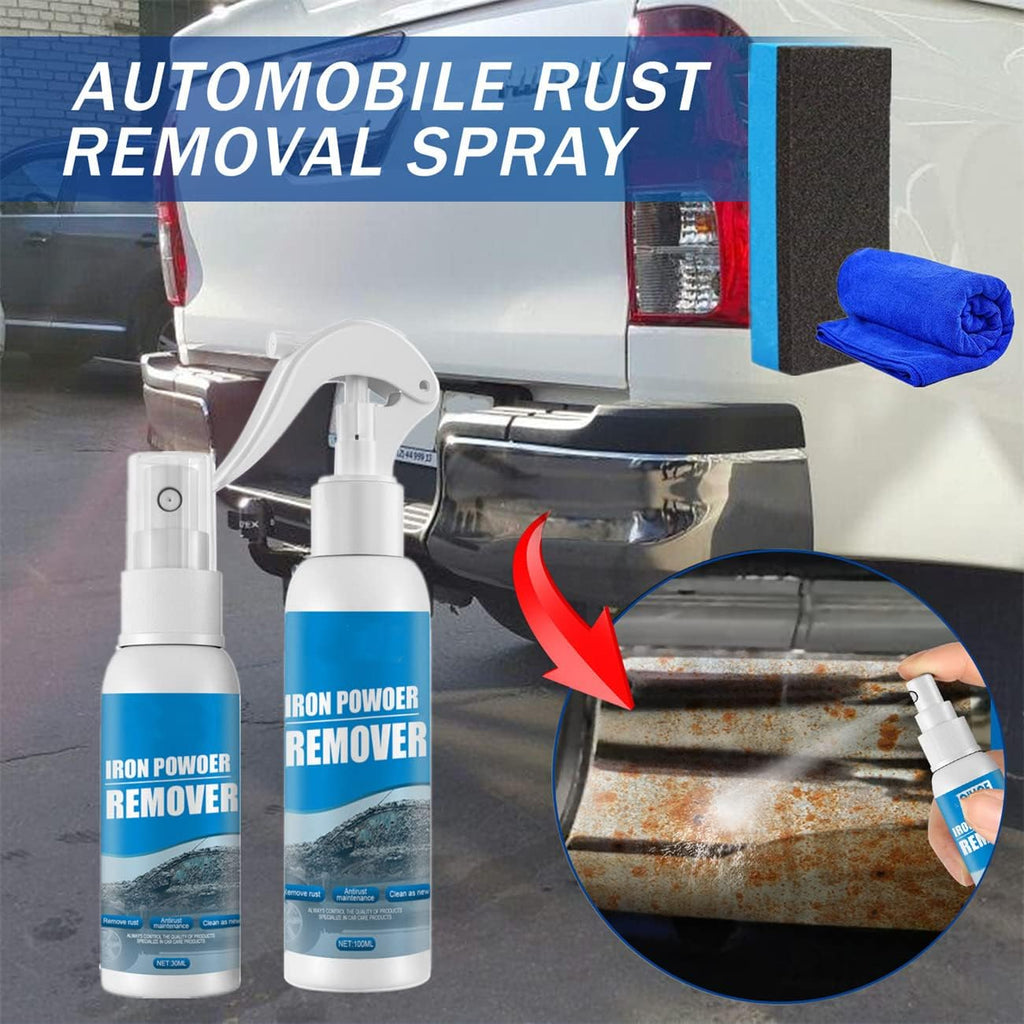 2026 New Multi-Functional Quick-Acting Rust Removal Spray, Iron Powder Remover Spray for Metal Car Steel (100ml *2)