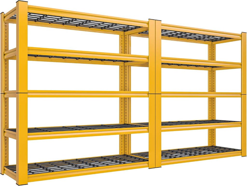 REIBII 72''H Garage Shelving 3010 LBS Storage Shelves Adjustable Metal Shelving