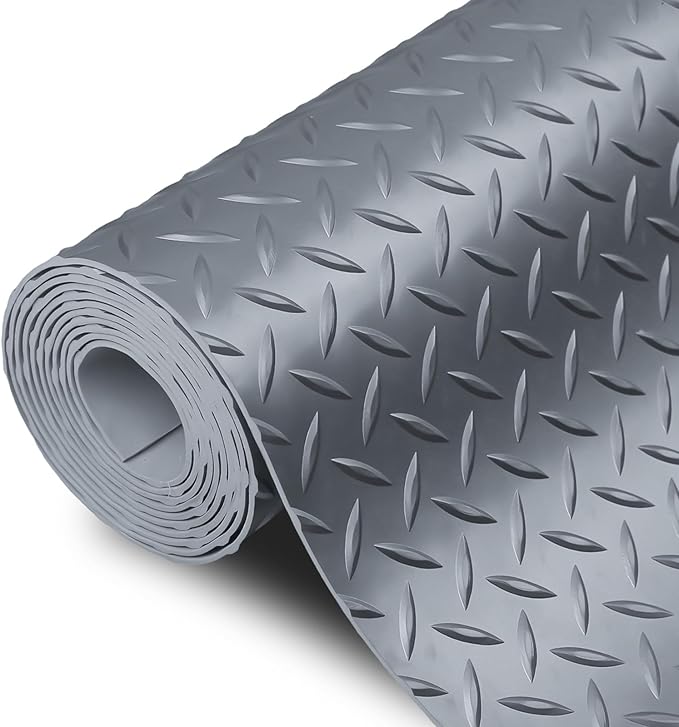 SEAL 4 x 6 Ft Premium Garage Floor Mat, Solid 2.8mm Thick Gray Commercial Grade by SEAL