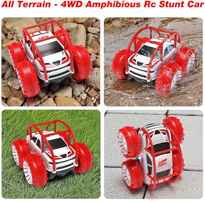 MaxTronic Amphibious Remote Control Car, Rechargeable RC Cars Toy 360° Flips - Image 3