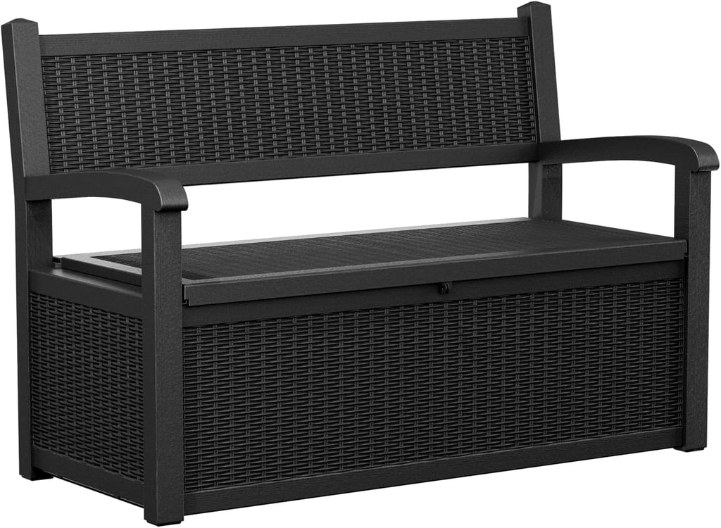 patiozen 80 gallon outdoor storage bench deck box, main product view
