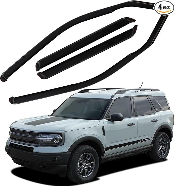 in Channel Rain Guards Fit for 2021-2025 Ford Bronco Sport, Durable Side Window by CHYKORLA