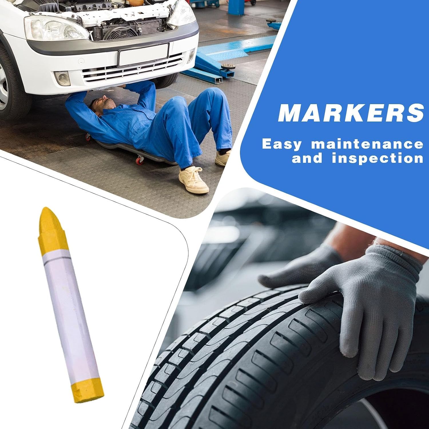 Tire Paint Pent - Tire Paint Marker, Waterproof Tire Pen | Yellow Paint Pen For Metal, Auto Tire Paint Tool Markers