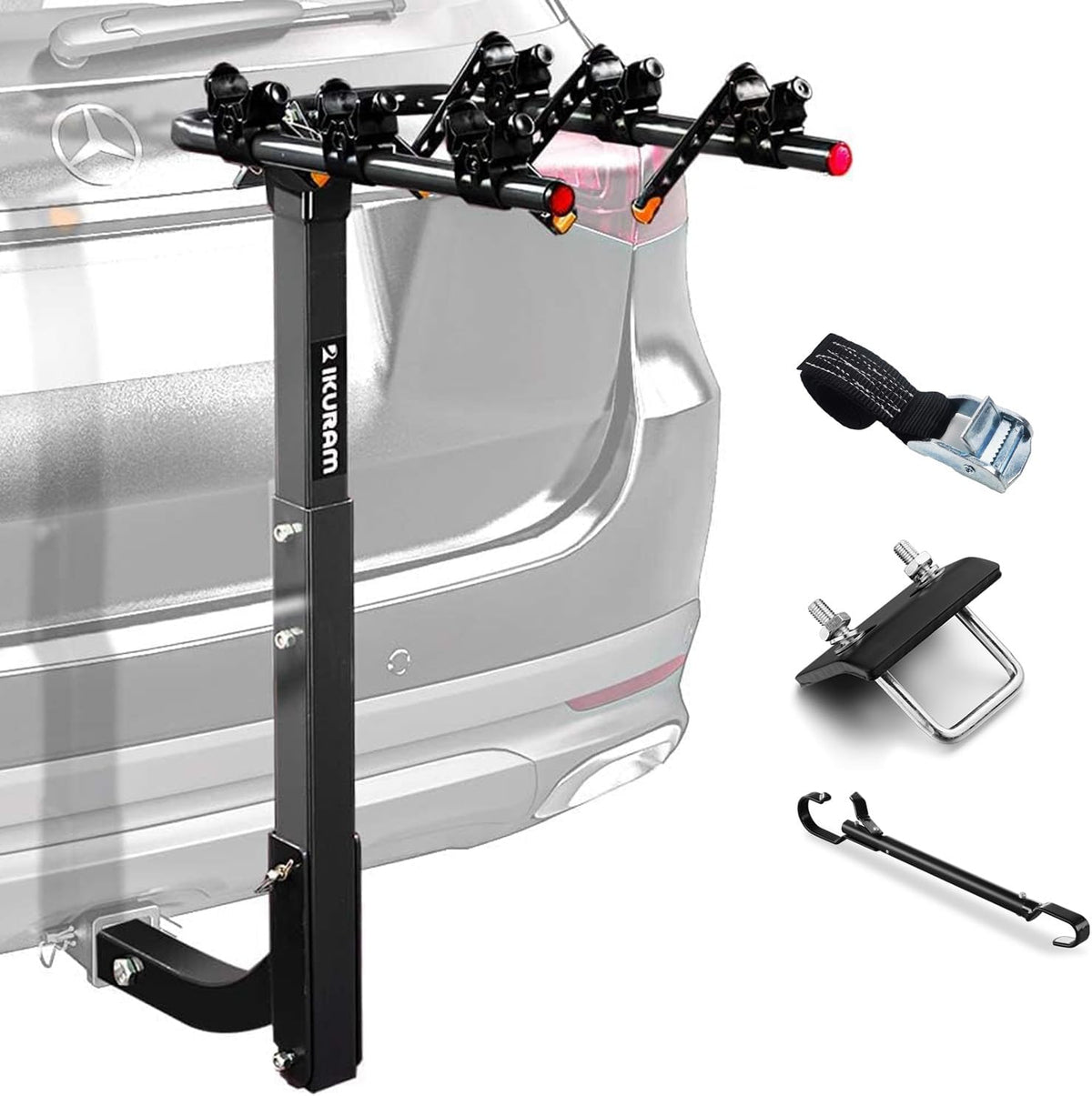 3 Bike Rack Bicycle Carrier Racks Hitch Mount Double Foldable Rack