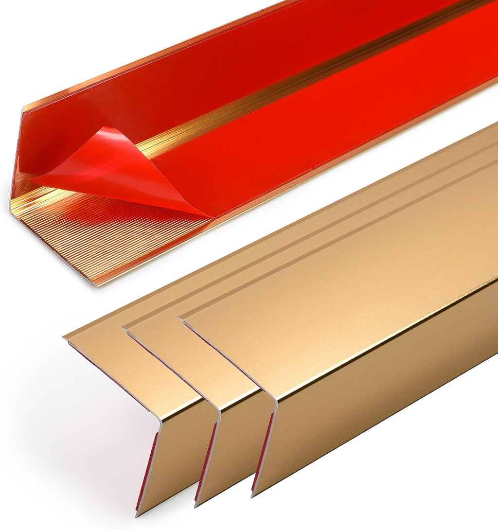 4PCS 45" Aluminum Metal Corner Protectors, Self Adhesive Corner Guards