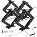 OULEME 24" RV Camper Scissor Jack, 6500 lbs Travel Trailer Leveling Stabilizer with Crank Handle & Drill Socket - Set of 4
