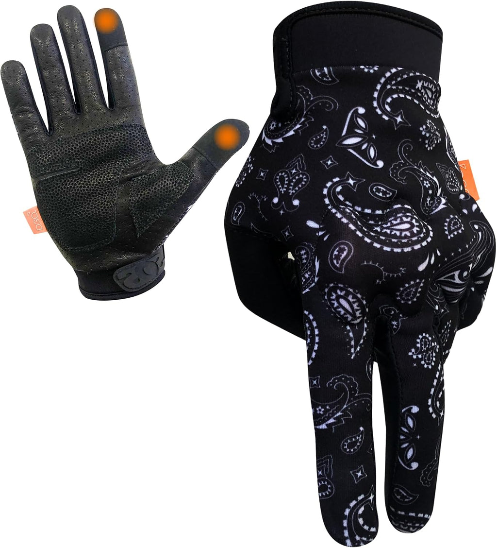 Saints of Speed Motorcycle Gloves – Knuckle Protection, Leather Palms,