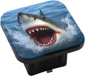 Swono Shark Trailer Hitch Tube Cover Plug Cap, Ocean Sea Huge Shake Jumping Big Mouth Rubber Car Receiver Tube Hitch Plug, Heavy Truck Trailer Hitch Covers for Men Women, 2 Inches