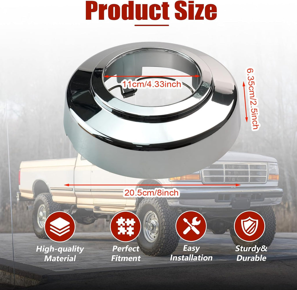 Wheel Center Caps for Ford F250 F350 Pickup Van E150 E250 E350 E450 F250 F350 4WD 1994-2008 Wheel Chrome Center Hub Caps Pair,Replaces C3140F4WD 3140F4WD 560-3140(2PCS)