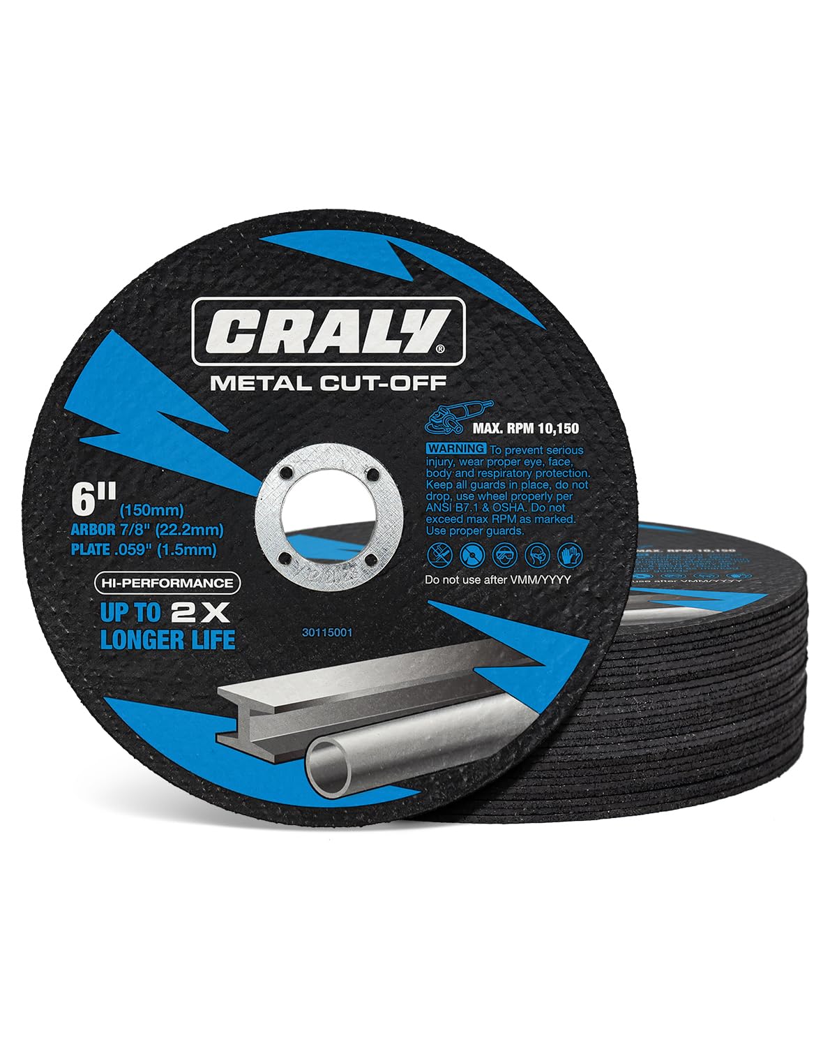 craly 6 inch cut-off wheels for cutting metal, main product view
