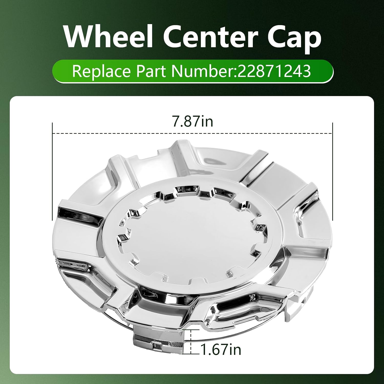 4PCS Wheel Center Caps Hubcap Cover for Chevy Silverado 1500 High Country 2014-2018 Replaces 22871243 (20" 10-Spoke Wheels Only)