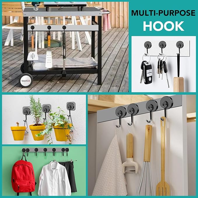 DIYMAG Black Magnetic Hooks, 110LBS Strong Magnetics Heavy Duty, Cruise Ship - Image 6